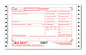 1 Wide Cont W-2, 4 Part Carbonless